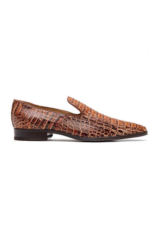 Marco Di Milano Trento Crocodile Slip-On Loafer - Cognac