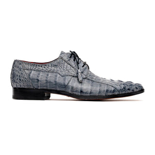 Marco Di Milano Tulum Men's Shoes Gray Exotic Crocodile Derby Oxfords (MDM1009)-AmbrogioShoes