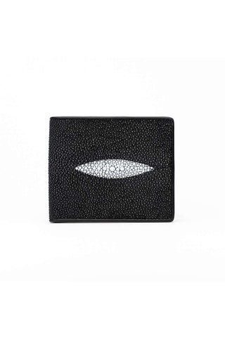 Marco Di Milano Vallo Men's Black & White Genuine Exotic Stingray Wallet (MDMW1000)