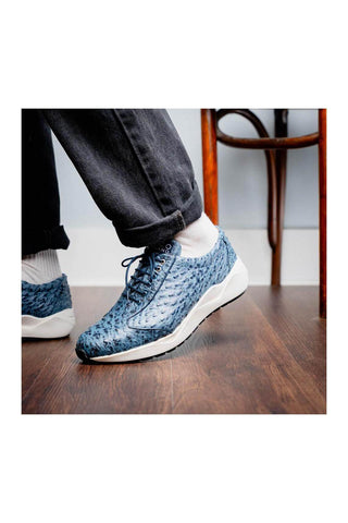 Marco Di Milano Varenna Exotic Ostrich Skin Sneaker (MDM1213)