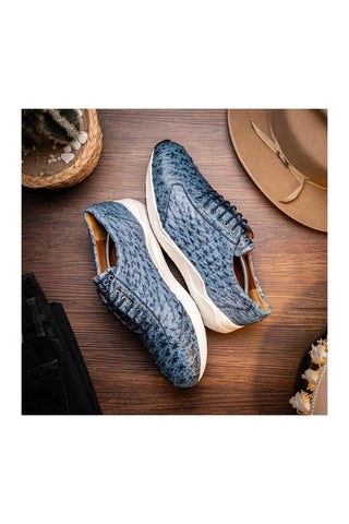 Marco Di Milano Varenna Exotic Ostrich Skin Sneaker (MDM1213)