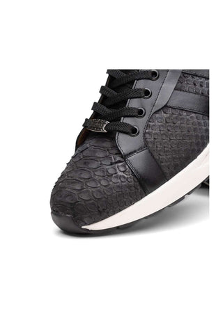 Marco Di Milano Verona Black Python / Calfskin Fashion Sneakers (MDM1160)