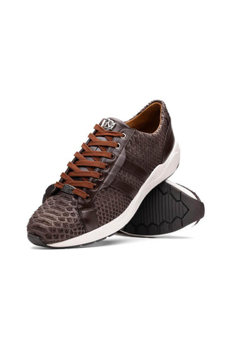 Marco Di Milano Verona Brown Python / Calfskin Fashion Sneakers (MDM1160)