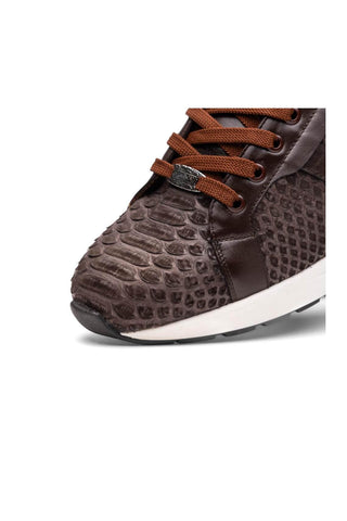 Marco Di Milano Verona Brown Python / Calfskin Fashion Sneakers (MDM1160)