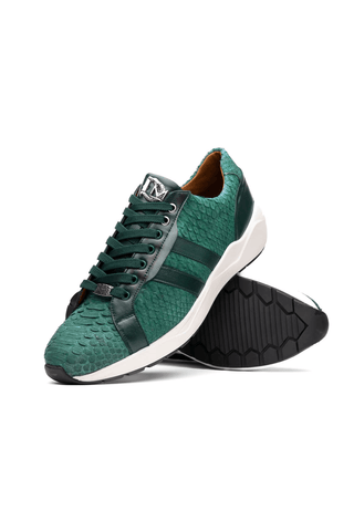 Marco Di Milano Verona Green Python / Calfskin Fashion Sneakers (MDM1160)