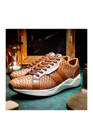 Marco Di Milano Verona Honey Python / Calfskin Fashion Sneakers (MDM1160)