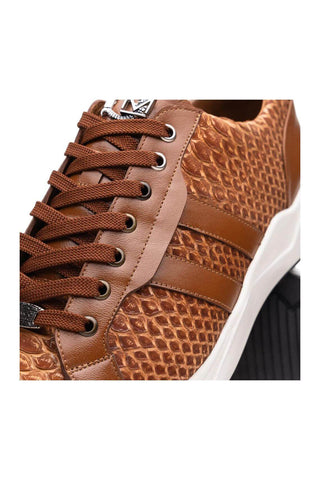 Marco Di Milano Verona Honey Python / Calfskin Fashion Sneakers (MDM1160)