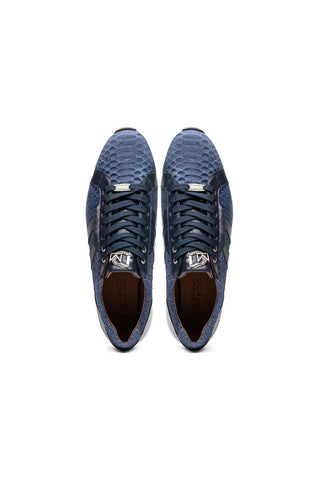 Marco Di Milano Verona Navy Python / Calfskin Fashion Sneakers (MDM1160)