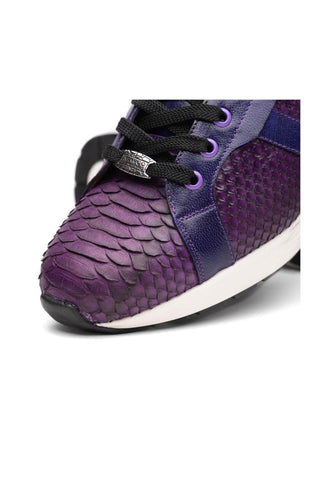 Marco Di Milano Verona Purple Exotic Python / Calfskin Fashion Sneakers (MDM1160)
