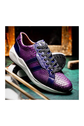 Marco Di Milano Verona Purple Python / Calfskin Fashion Sneakers (MDM1160)