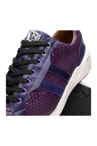 Marco Di Milano Verona Purple Python / Calfskin Fashion Sneakers (MDM1160)