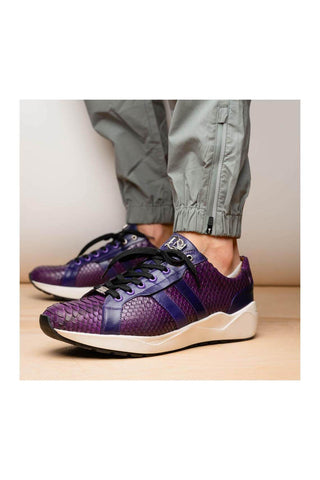Marco Di Milano Verona Purple Python / Calfskin Fashion Sneakers (MDM1160)