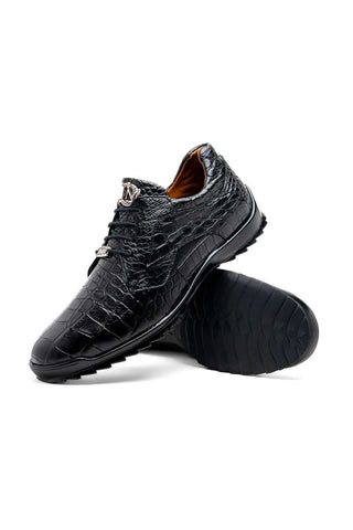 Marco Di Milano Vulcan Black Alligator Derby Sneakers (MDM1195)