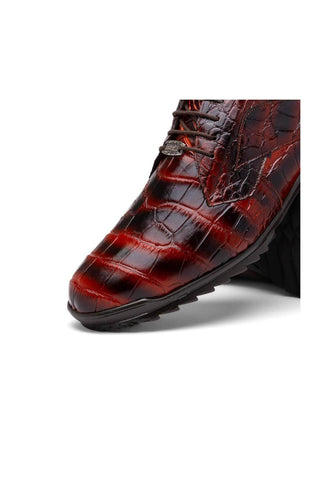 Marco Di Milano Vulcan Cognac Alligator Derby Sneakers (MDM1195)