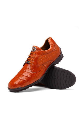 Marco Di Milano Vulcan Honey Alligator Derby Sneakers (MDM1195)