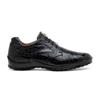 Marco Di Milano Vulcan Men's Shoes Exotic Alligator Derby Sneakers (MDM1195)-AmbrogioShoes