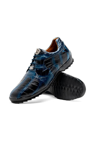 Marco Di Milano Vulcan Navy Alligator Derby Sneakers (MDM1195)