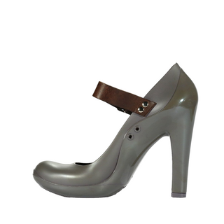 Marni PVC01 Dark Gray Rubber & Calf-Skin Leather Pumps (MARNI1502)-AmbrogioShoes