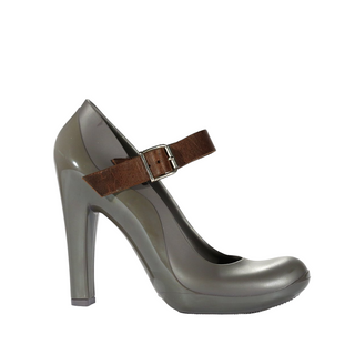 Marni PVC01 Dark Gray Rubber & Calf-Skin Leather Pumps (MARNI1502)-AmbrogioShoes