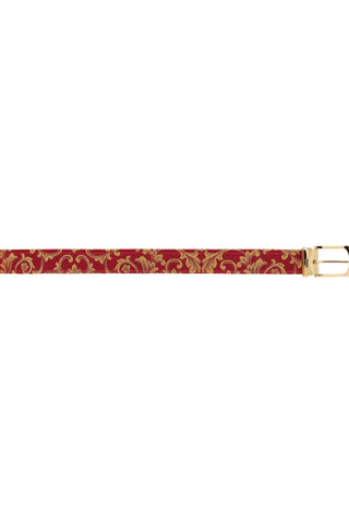 Mauri 0100/35 Men's Alligator Skin & Gobelins Fabric Belt (MAB1053)