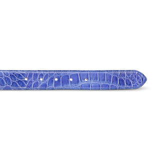 Mauri 0100/35 Men's Blue Combo Exotic Alligator Belt (MAB1057)-AmbrogioShoes