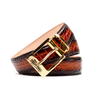 Mauri 0100/35 Men's Exotic Alligator Belt (MAB1062)(Made to Order)-AmbrogioShoes