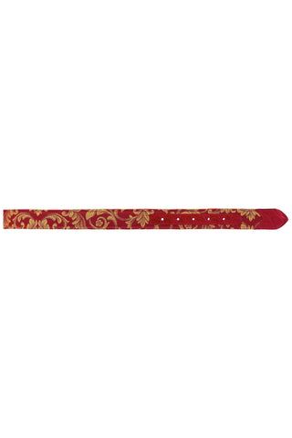 Mauri 0100/35 Men's Exotic Alligator Skin & Gobelins Fabric Belt (MAB1053)