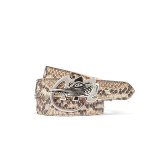 Mauri 0100/35 Men's Natural Exotic Python Belt (MAB1032)-AmbrogioShoes