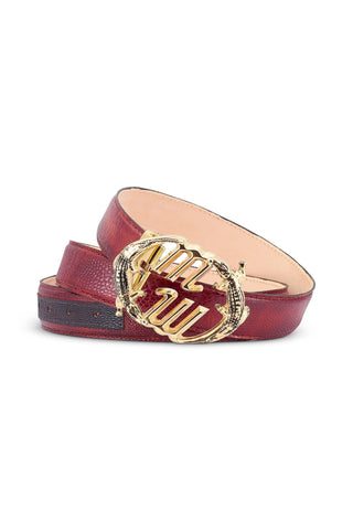 Mauri 0100/35 Men's T Moro & Gold Ostrich Leg Belt (MAB1060)