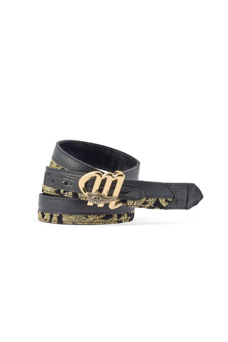 Mauri 0102/35 Men's Crocodile / Didier Fabric Belt (MAB1030)