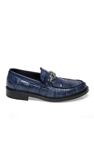 Mauri 1028/1 Chapel Alligator Skin & Leather Horse-Bit Loafer (MA5697)