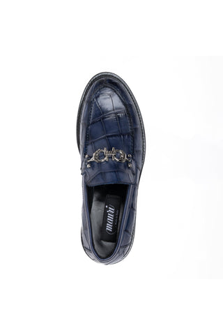 Mauri 1028/1 Chapel Alligator Skin & Leather Horse-Bit Loafer (MA5697)