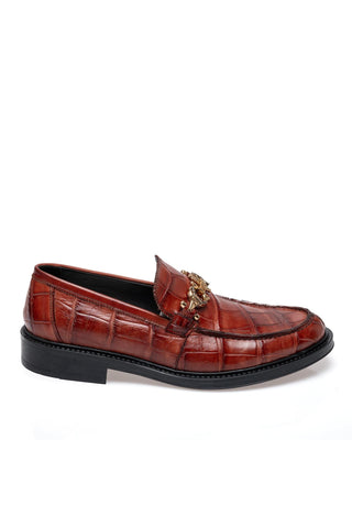 Mauri 1028/1 Chapel Alligator Skin & Leather Horse-Bit Loafer (MA5697)