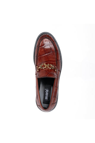 Mauri 1028/1 Chapel Alligator Skin & Leather Horse-Bit Loafer (MA5697)