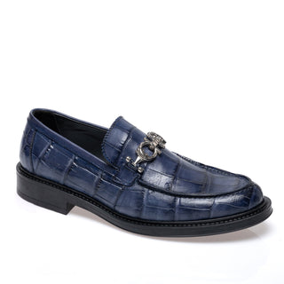 Mauri 1028/1 Chapel Men's Shoes Exotic Alligator Skin & Calf-Skin Leather Horse-Bit Loafer (MA5697)-AmbrogioShoes