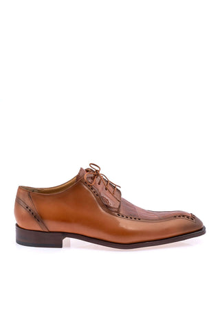 Mauri 1057 Crocodile & Leather Derby - Special Order-AmbrogioShoes