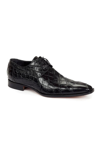 Mauri 1085 Men's Sipario Alligator Black Oxfords (MA3006)