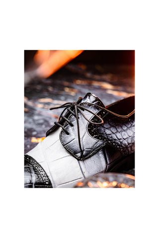 Mauri 1087/2 Flawless Exotic Alligator Skin Cap-Toe Derby (MA5595)(Made to Order)-AmbrogioShoes