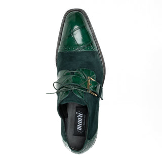 Mauri 1087/4 Flawless Exotic Alligator Skin & Suede Leather Derby (MA5696)(Special Order)-AmbrogioShoes