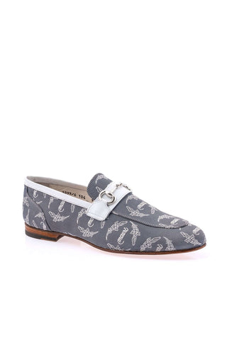 Mauri 1099/6 Fabric & Leather Horse-Bit Loafer