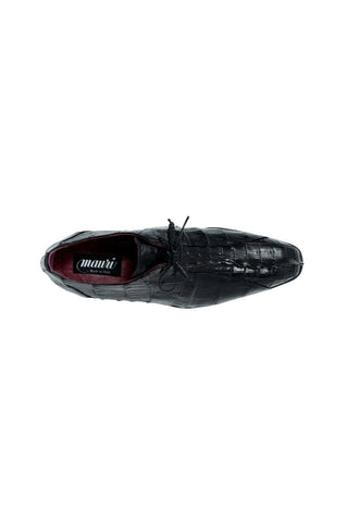 Mauri 3044 Jurassic Black Horn-Back Crocodile Oxfords (MA5114)