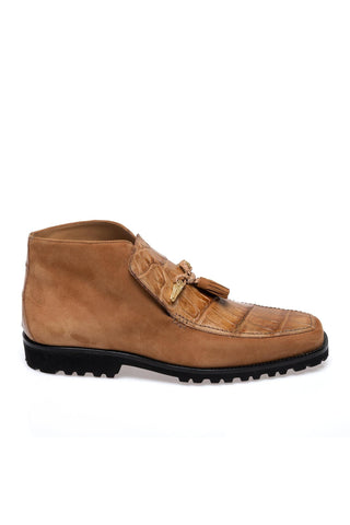 Mauri 3045/4 Blade Alligator Skin & Suede Slip-On Ankle Boot (MA5689)