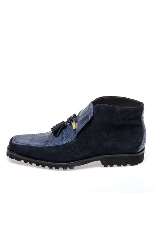 Mauri 3045/4 Blade Alligator Skin & Suede Slip-On Ankle Boot (MA5689)