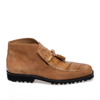 Mauri 3045/4 Blade Exotic Alligator Skin & Suede Slip-On Ankle Boot (MA5689)-AmbrogioShoes