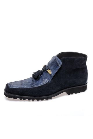 Mauri 3045/4 Blade Exotic Alligator Skin & Suede Slip-On Ankle Boot (MA5689)-AmbrogioShoes