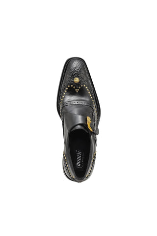 Mauri 3051 Godfather Alligator & Leather Single Monk Straps