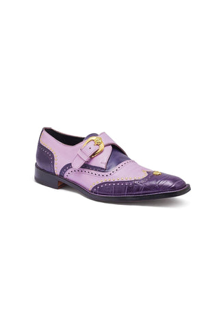 Mauri 3051 Godfather Alligator & Leather Single Monk Straps