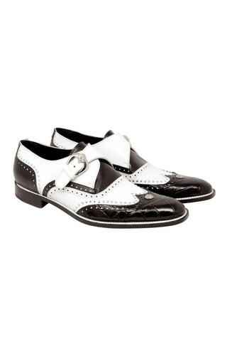 Mauri 3051 Godfather Alligator & Leather Single Monk Straps