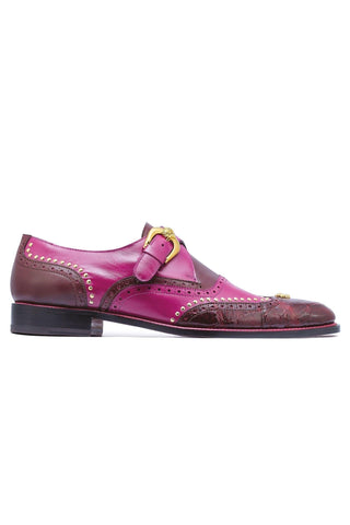 Mauri 3051 Godfather Alligator & Leather Single Monk Straps