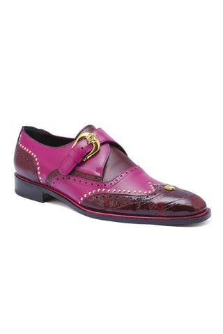Mauri 3051 Godfather Alligator & Leather Single Monk Straps